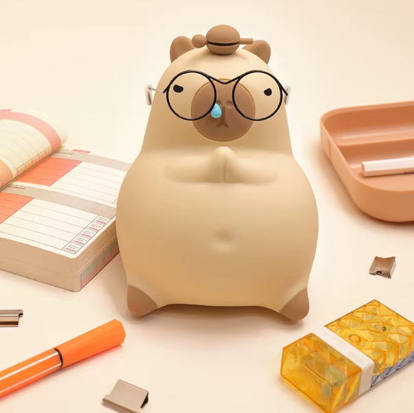 Capybara Akıllı Alarm Saat – Gece Lambası & Titreşimli Uyanma