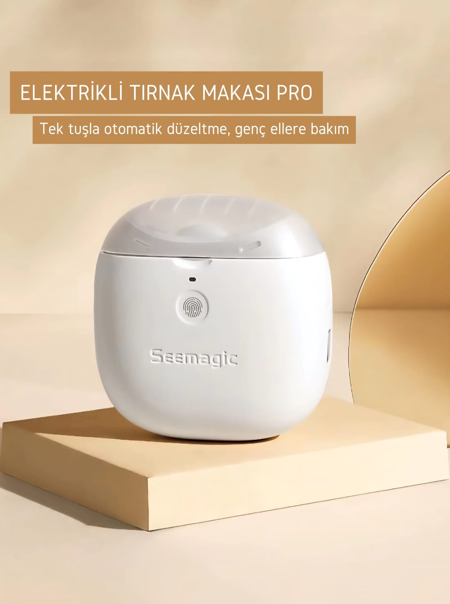 Seemagic Akıllı Elektrikli Otomatik Tırnak Makası Pro, Işıklı Tırnak Kesici, Manikür, Bebek ve Yetişkin Bakımı İçin Tırnak Makası Aletleri