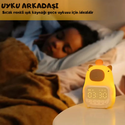 Capybara Akıllı Alarm Saat – Gece Lambası & Titreşimli Uyanma