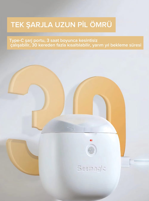 Seemagic Akıllı Elektrikli Otomatik Tırnak Makası Pro, Işıklı Tırnak Kesici, Manikür, Bebek ve Yetişkin Bakımı İçin Tırnak Makası Aletleri