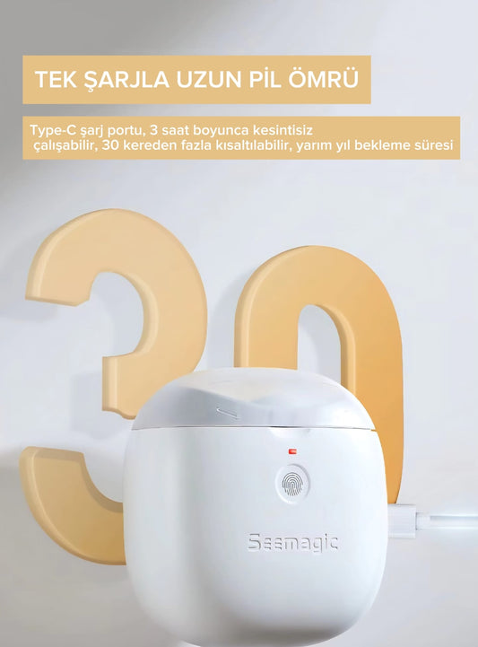 Seemagic Akıllı Elektrikli Otomatik Tırnak Makası Pro, Işıklı Tırnak Kesici, Manikür, Bebek ve Yetişkin Bakımı İçin Tırnak Makası Aletleri